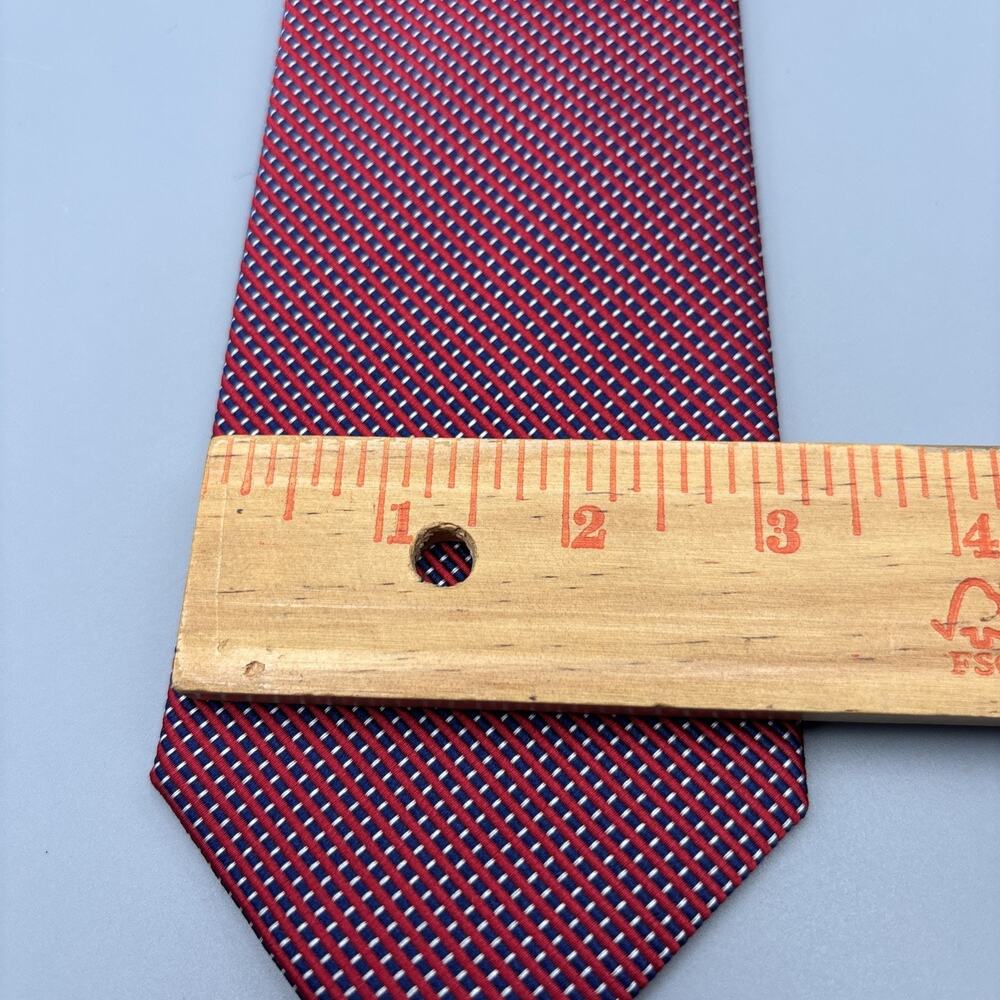 Brooks Brothers Red Silk Blend Tie Striped Mens Necktie - Picture 4 of 4